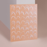 Наклейки для ногтей &laquo;Сияющие линии&raquo;, цвет белый