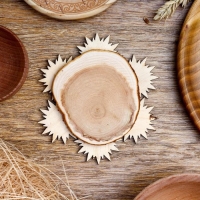 Подставка под горячее &laquo;Подсолнух&raquo;, D=11 см, можжевельник