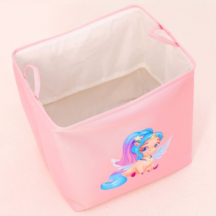 Корзина для хранения игрушкек с затяжкой на веревке, 40 х 50 х 48 см, розовая Корзина для хранения игрушкек с затяжкой на веревке, 40 х 50 х 48 см, розовая