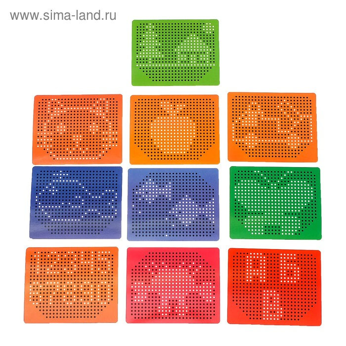 Магнитный планшет &laquo;Яблоко&raquo;, большое, 468 отверстий, цвет красный