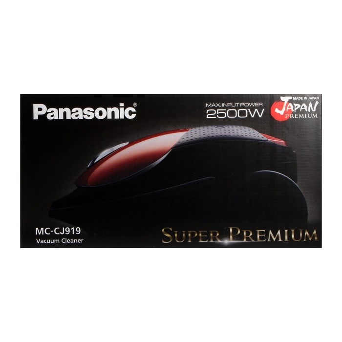 Пылесос PANASONIC MC-CJ919R, мешок, 2500 Вт, 6 л, 60 дБ, красный Пылесос PANASONIC MC-CJ919R, мешок, 2500 Вт, 6 л, 60 дБ, красный