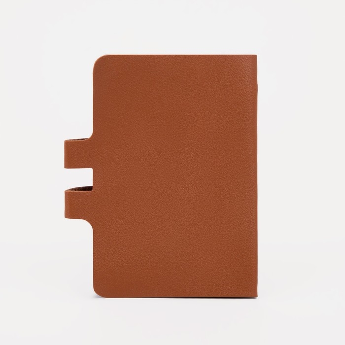 Визитница на кнопке, 24 карты, цвет коричневый