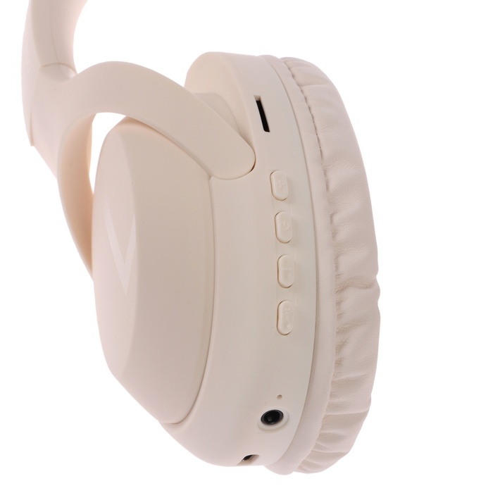 Наушники MZ300, беспроводные, полноразмерные, микрофон, BT 5.3, 400 мАч, бежевые