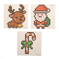 Аквамозаика &laquo;Дед Мороз: Оленёнок и конфетка&raquo;, 3 фигурки, 903 шарика