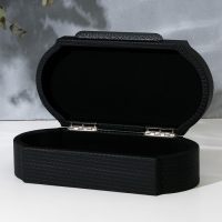 Шкатулка для украшений &laquo;Чёрный узор&raquo; экокожа, набор 2 шт.