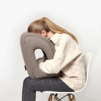 Подушка надувная, 50 &times; 35 &times; 30 см, в чехле, цвет серый