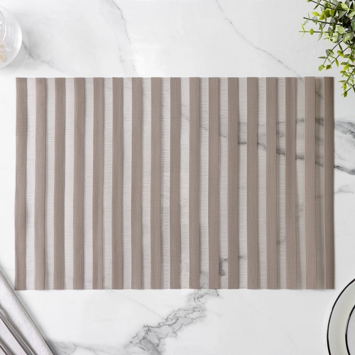 Набор салфеток сервировочных на стол на стол Magistro, 4 шт, 30&times;45 см, цвет коричневый