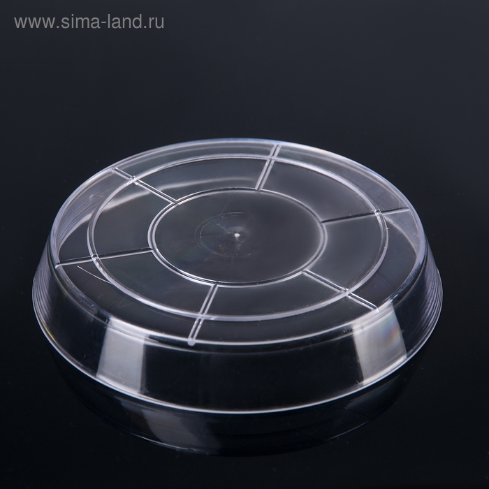 Поддон для цветочных горшков, d=12 см, пластиковый, цвет прозрачный