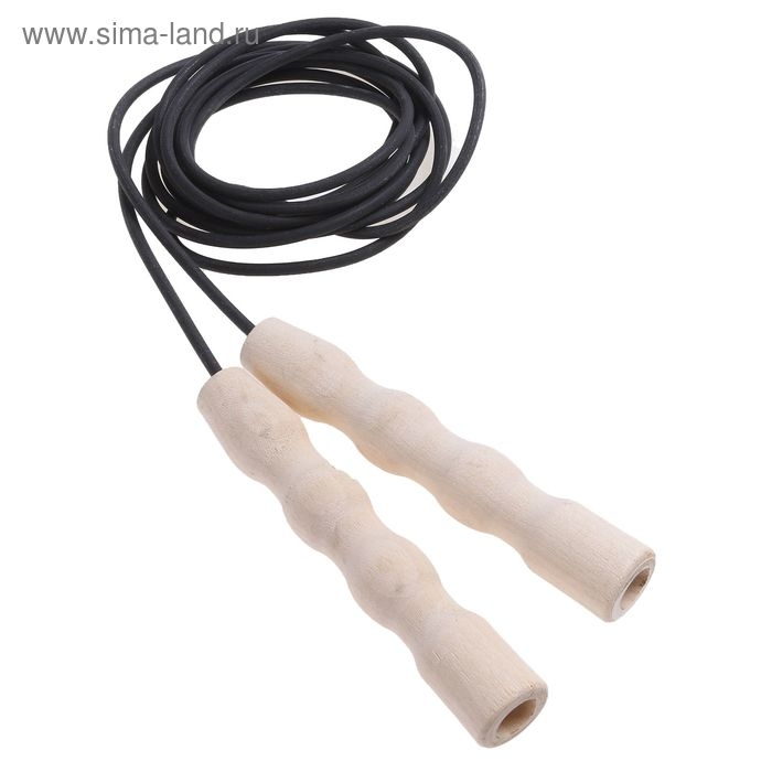 Скакалка, 2,8 м, цвет чёрный Скакалка, 2,8 м, цвет чёрный
