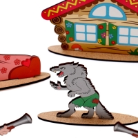 Кукольный театр сказки на столе &laquo;Красная шапочка&raquo; высота фигурок: 4-12 см