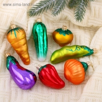 Набор ёлочных игрушек "Овощи" (набор 7 шт) Набор ёлочных игрушек "Овощи" (набор 7 шт)
