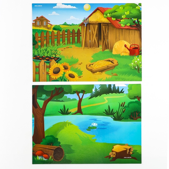 Магнитная игра "Лесные и домашние животные" 28*20