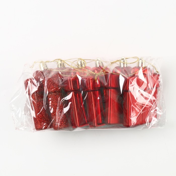 Ёлочные игрушки новогодние &laquo;Новый год: Подарки&raquo;, цвет красный