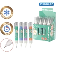 Ручка-корректор 4 мл, ErichKrause Pastel Bloom, с металлическим наконечником, экономичный расход, на основе растворителя, МИКС Ручка-корректор 4 мл, ErichKrause Pastel Bloom, с металлическим наконечником, экономичный расход, на основе растворителя, МИКС