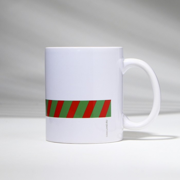 Новый год. Кружка керамическая &laquo;Снеговик&raquo;, 320 мл, цвет белый