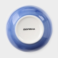 Сахарница фарфоровая с крышкой Доляна &laquo;Космос&raquo;, 400 мл, цвет синий