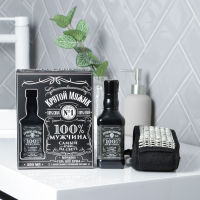 Подарочный набор косметики &laquo;Крутой мужик&raquo;, гель для душа 250 мл и мочалка,HARD LINE