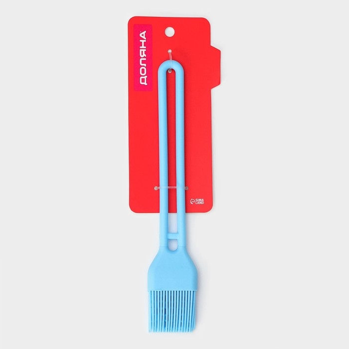 Кисть Доляна &laquo;Дуэт&raquo;, силикон, 27,5&times;5&times;1,5 см, цвет голубой