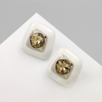 Серьги эмаль &laquo;Абстракция&raquo; ромб, цвет белый в серебре