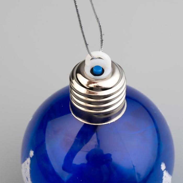 Набор ёлочных шаров &laquo;Зимний пейзаж&raquo; 2 шт., батарейки, 1 LED, свечение RGB