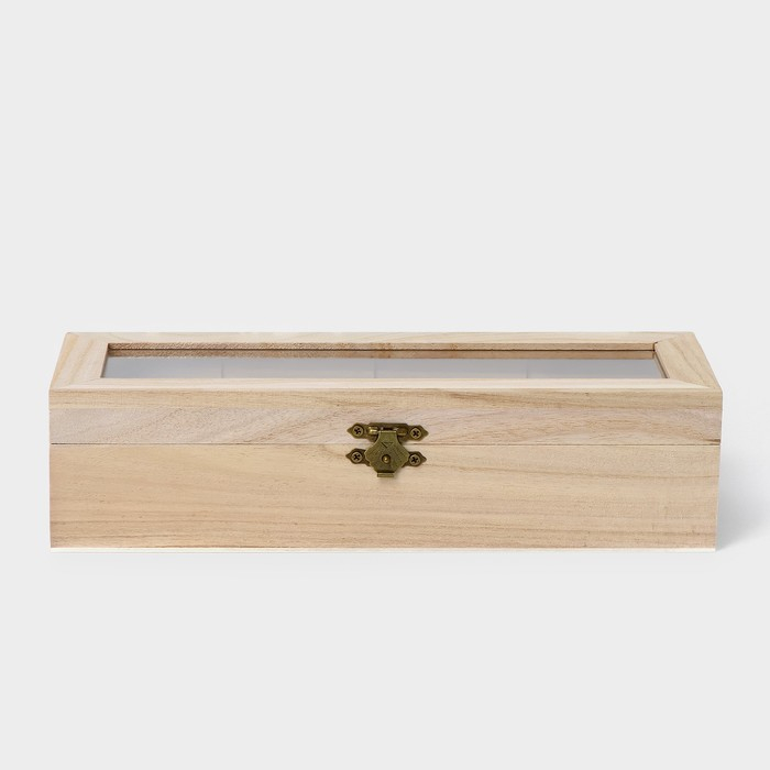 Ящик для хранения чайных пакетиков Доляна &laquo;Ахмадабад&raquo;, 4 ячейки, 25&times;9,5&times;6,5 см