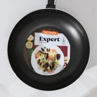 Сковорода &laquo;Эксперт&raquo;, d=20 см, пластиковая ручка, антипригарное покрытие, цвет бордовый