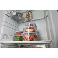 Набор контейнеров пищевых RICCO, 3 шт: 300 мл, 600 мл, 1,2 л, круглые, прозраячные, ручки голубые