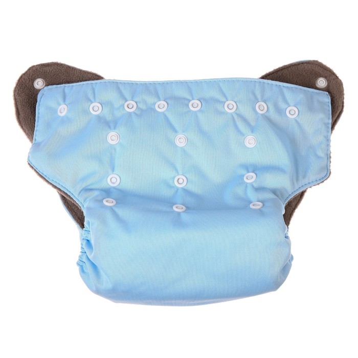 Многоразовый подгузник, 3-15 кг, угольно-бамбуковая ткань, цвет голубой, Крошка Я Многоразовый подгузник, 3-15 кг, угольно-бамбуковая ткань, цвет голубой, Крошка Я