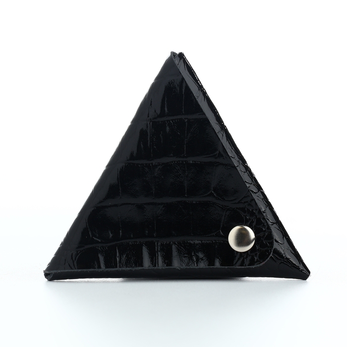 Монетница на кнопке TEXTURA, цвет чёрный Монетница на кнопке TEXTURA, цвет чёрный