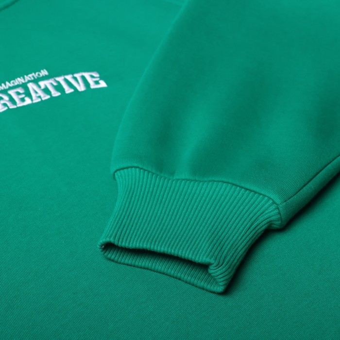 Толстовка женская, цвет тёмно-зелёный, размер 42-46 (ONE SIZE)