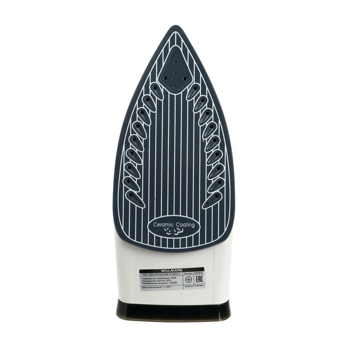 Утюг WILLMARK SI-2280CS, 2200 Вт, керамическая подошва, 250 мл, серо-зеленый