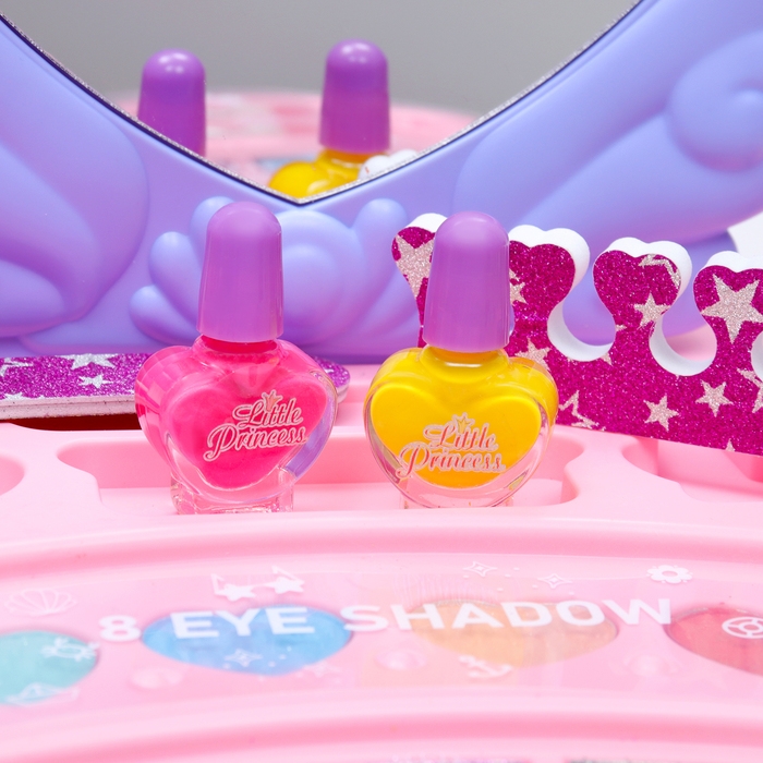 Набор косметики для девочки "Сверкающая мечта", столик с зеркалом