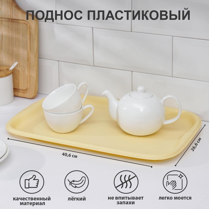 Поднос &laquo;Эгоист&raquo;, 40,6&times;26,6 см, цвет МИКС