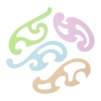 Набор лекал 4 штуки Calligrata, прозрачные, цветные, МИКС Набор лекал 4 штуки Calligrata, прозрачные, цветные, МИКС