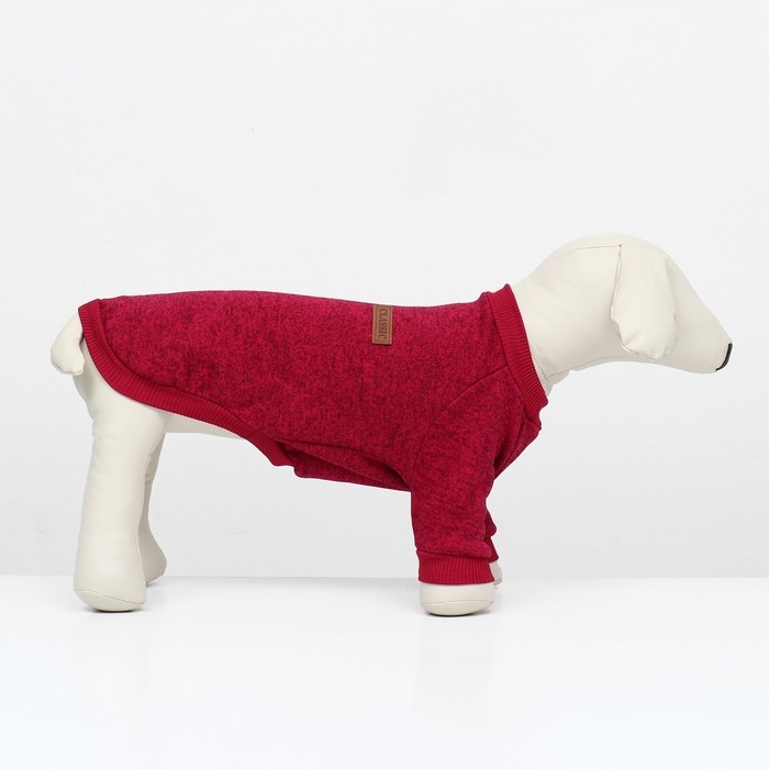 Свитер меланжевый, размер 2XL (ДС 35, ОШ 32, ОГ 50 см), красный Свитер меланжевый, размер 2XL (ДС 35, ОШ 32, ОГ 50 см), красный