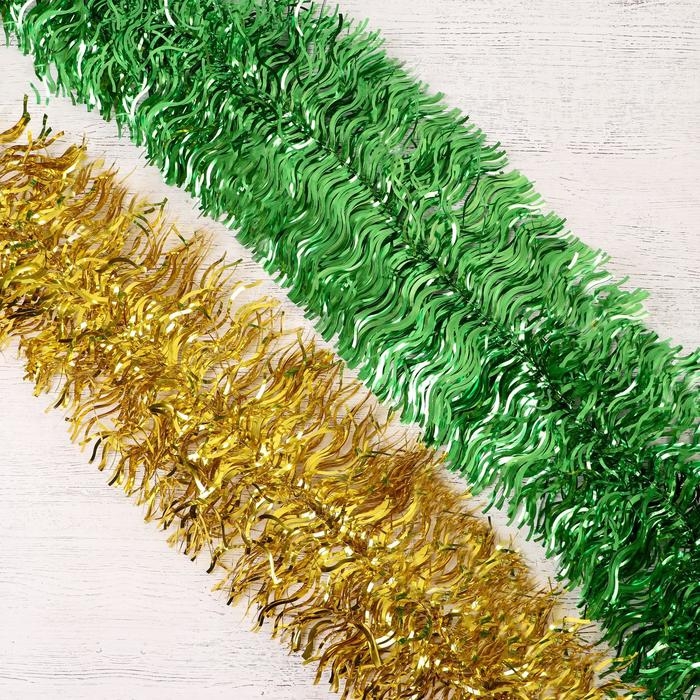 Мишура "Широкая волна" d-19 см, 200 см, микс