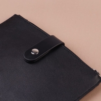 Застёжка пришивная для сумки, на кнопке, 15,5 &times; 2,5 см / 4,5 &times; 2,5 см, цвет чёрный/серебряный