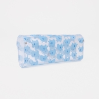 Футляр для очков на кнопке, длина 15,6 см, цвет голубой/прозрачный Футляр для очков на кнопке, длина 15,6 см, цвет голубой/прозрачный