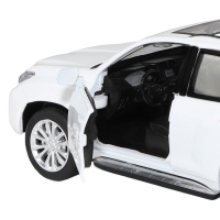Машина металлическая Land Cruiser Prado 1:32, свет и звук, открываются двери, капот, багаж, инерция Машина металлическая Land Cruiser Prado 1:32, свет и звук, открываются двери, капот, багаж, инерция