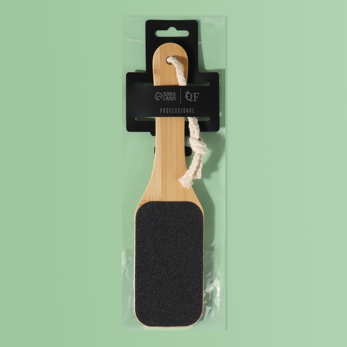 Пилка для ног &laquo;BAMBOO&raquo;, наждачная, двусторонняя, с подвесом, 25 см, бамбуковая