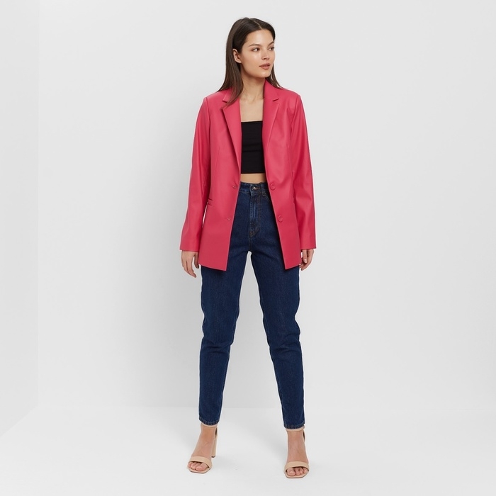 Пиджак женский (экокожа) MINAKU: Eco leather, цвет фуксия, размер 44 Пиджак женский (экокожа) MINAKU: Eco leather, цвет фуксия, размер 44