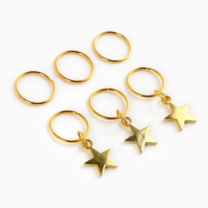 Пирсинг для волос новогодний &laquo;Для сказочного образа&raquo; на Новый год, 6 шт