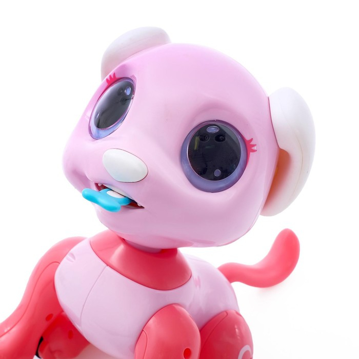 Робот собака &laquo;Питомец&raquo; WOOW TOYS, на пульте управления, интерактивный: звук, свет, танцующий, на аккумуляторе, розовый
