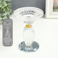 Подсвечник стекло на 1 свечу "Элизий" овальная ножка 9х9х13 см Подсвечник стекло на 1 свечу "Элизий" овальная ножка 9х9х13 см