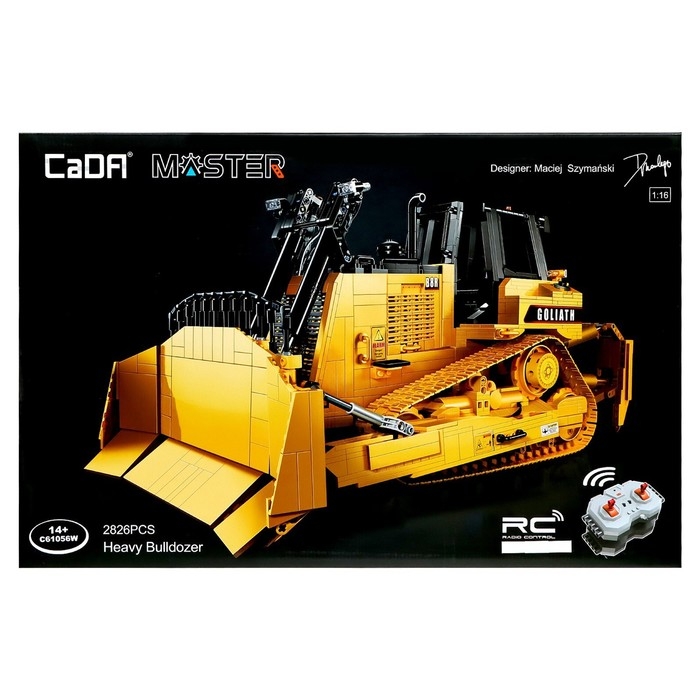 Конструктор радиоуправляемый &laquo;Строительный бульдозер&raquo;, 2826 деталей, масштаб 1:17