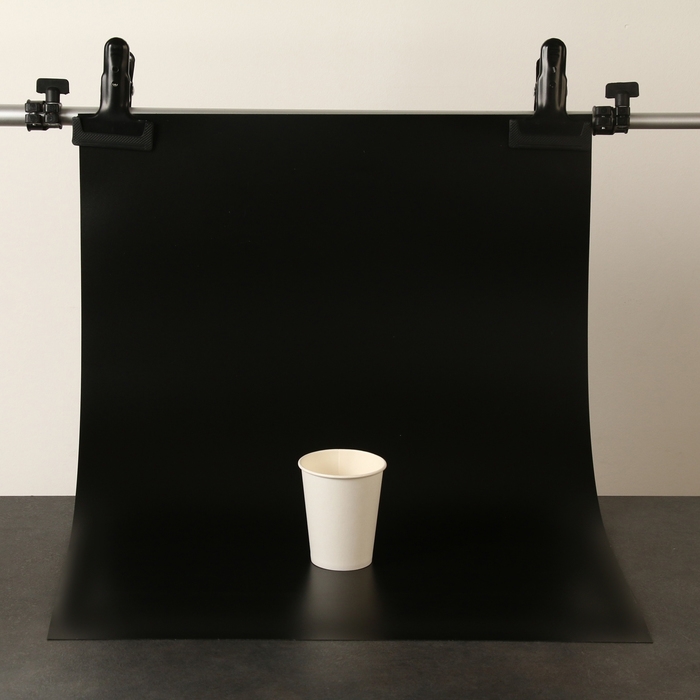 Фотофон для предметной съёмки Фотофон для предметной съёмки "Чёрный" ПВХ, 50 х 70 см