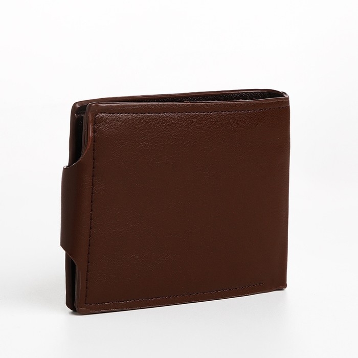 Портмоне мужское на магните, отдел для купюр, для карт, для монет, цвет коричневый Портмоне мужское на магните, отдел для купюр, для карт, для монет, цвет коричневый