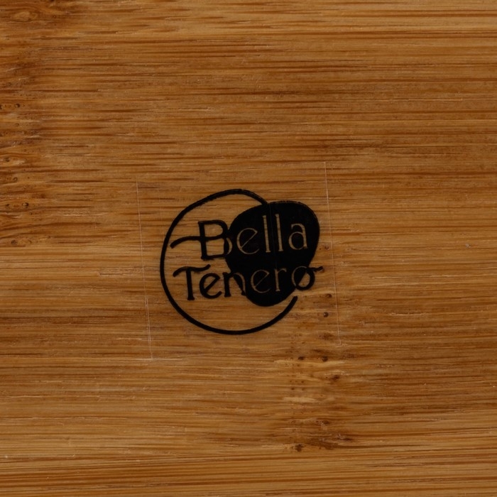 Набор фарфоровый для специй BellaTenero &laquo;Тюльпан&raquo;, 3 предмета: солонка 75 мл, перечница 75 мл, бамбуковая подставка, цвет белый