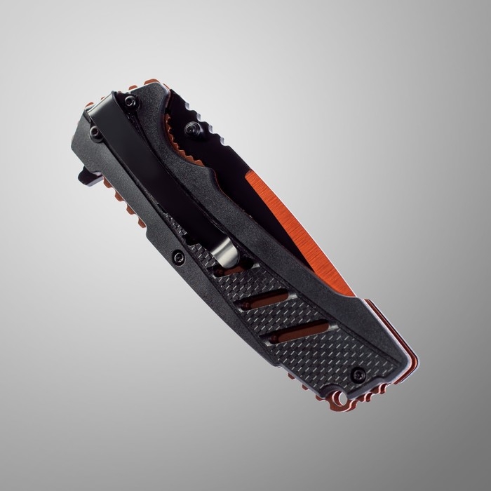 Нож складной "Хамелеон" сталь -420, рукоять - пластик, оранжевый, 21 см