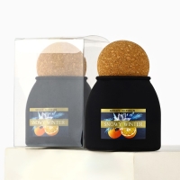 Свеча новогодняя, аромат пряный цитрус , 9 х 6,5 см